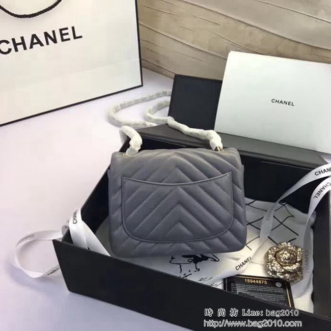 香奈兒CHANEL 升級版V線1115進口小羊皮全新經典單肩斜挎鏈條包 DSC1499